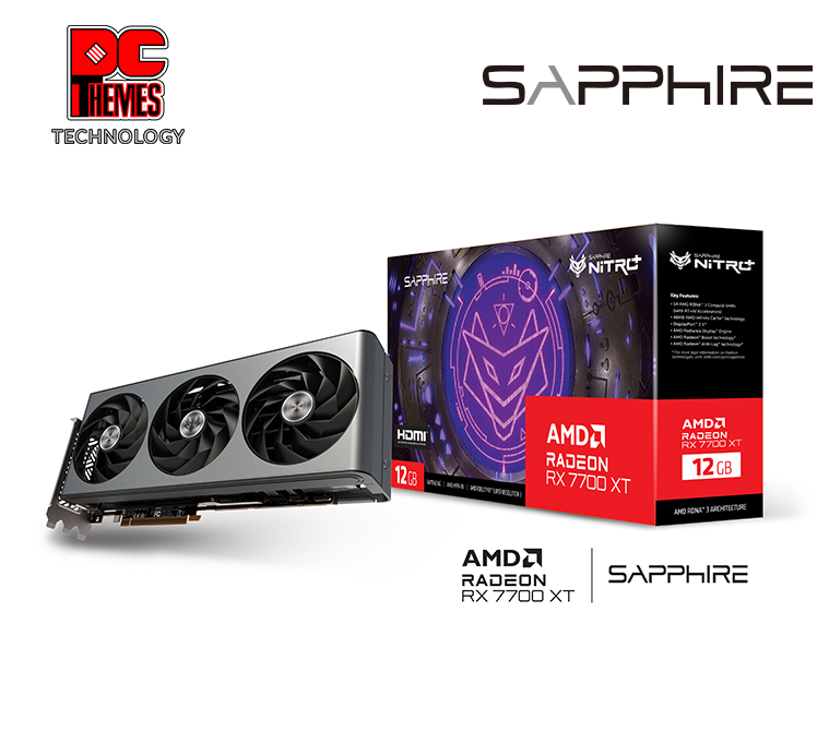 SAPPHIRE NITRO+ AMD Radeon™ RX 7700 XT 12GB Graphics Card