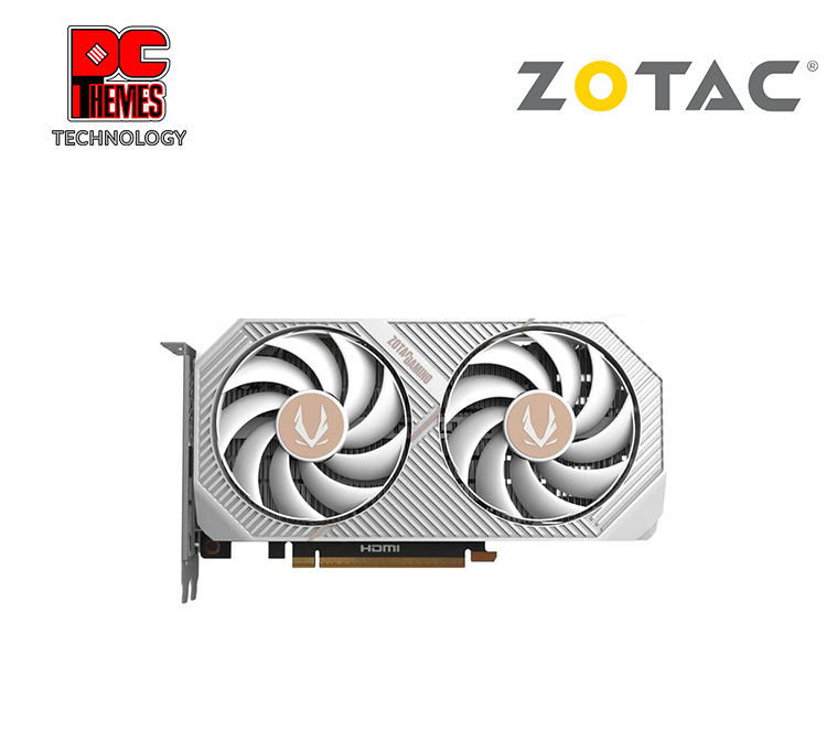 ZOTAC GAMING RTX 5060 TWIN EDGE OC 8GB Graphics Card - White - L220.5mm x W120.25mm x H41.6mm (2-Slot, SFF-Ready)