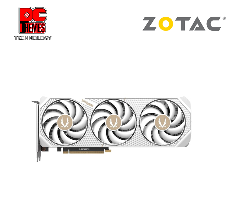 ZOTAC GAMING RTX 5070 AMP 12GB Graphics Card - WHITE - L304.4mm x W115.8mm x H41.6mm (2-Slot, SFF-Ready)