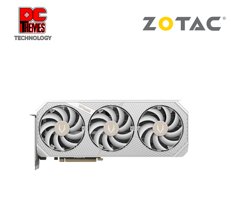 ZOTAC GAMING RTX 5080 SOLID OC 16GB Graphics Card - White - 	L329.7mm x W137.8mm x H67.8mm (3.5 Slot Design)