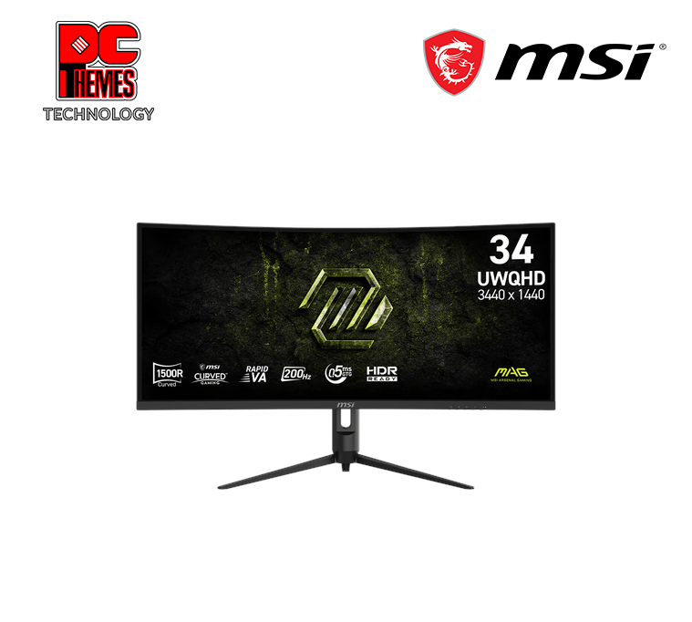 MSI MAG 342CQRF E20 3440x1440 (UWQHD) Curved 1500R 200Hz Monitor