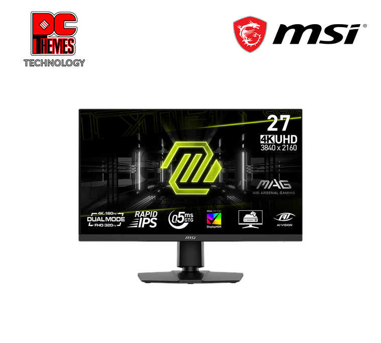 MSI MAG 272URDF E16 Dual Mode: 3840x2160 (UHD) / 1920x1080 (FHD) Flat 160Hz (UHD) / 320Hz (FHD) Monitor