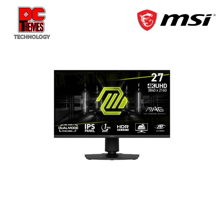 MSI MAG 275UPD E14 Dual Mode: 3840x2160 (UHD) / 1920x1080 (FHD) Flat 144Hz (UHD) / 288Hz (FHD) Monitor