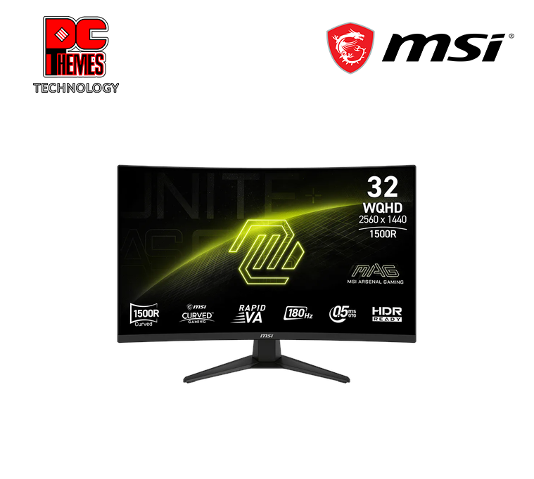 MSI MAG 321CQF E18 2560x1440 (WQHD) Curved 1500R 180Hz Monitor