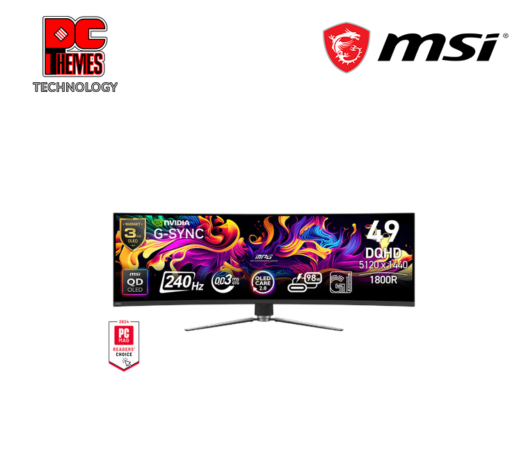 MSI MPG 491CQPX QD-OLED 5120x1440 (DQHD)Curved 1800R 240Hz Monitor
