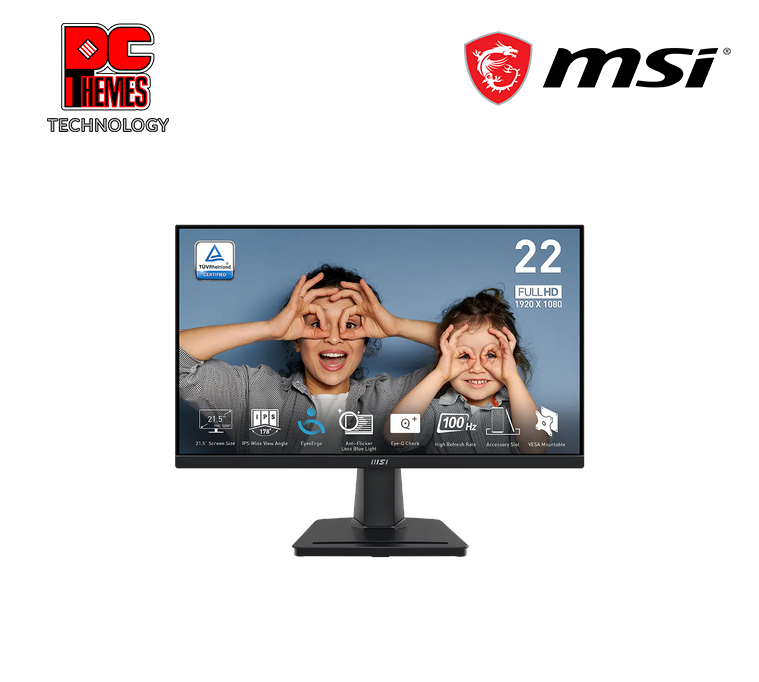 MSI PRO MP22521.5" (16:9) IPS 1920x1080 (FHD) Flat 100Hz Monitor