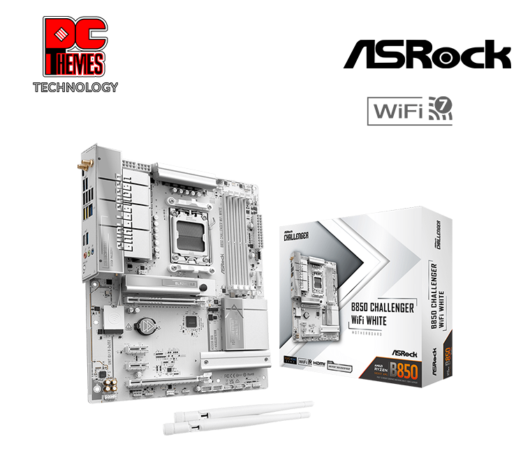 ASRock B850 CHALLENGER WIFI7 Motherboard - WHITE