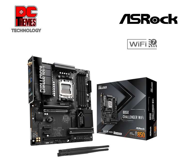 ASRock B850 CHALLENGER WIFI7 Motherboard - BLACK