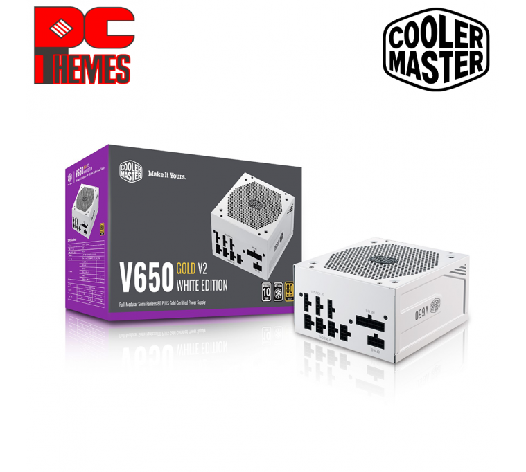 COOLER MASTER V650 80+ Gold V2 Full Modular Power Supply - [White]