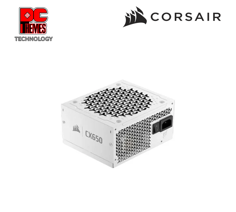 CX White Series, CX650 White, 650 Watt, ATX 3.1, Cybenetics Gold, Non-Modular Power Supply
