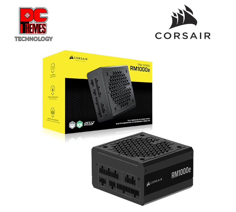 CORSAIR RMe Series RM1000e Fully Modular Cybenetics Platinum Power Supply - Black