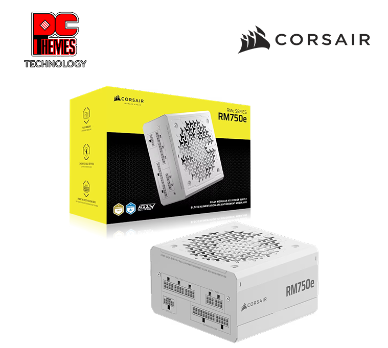 CORSAIR RMe Series RM750e Fully Modular Low-Noise ATX Power Supply - White