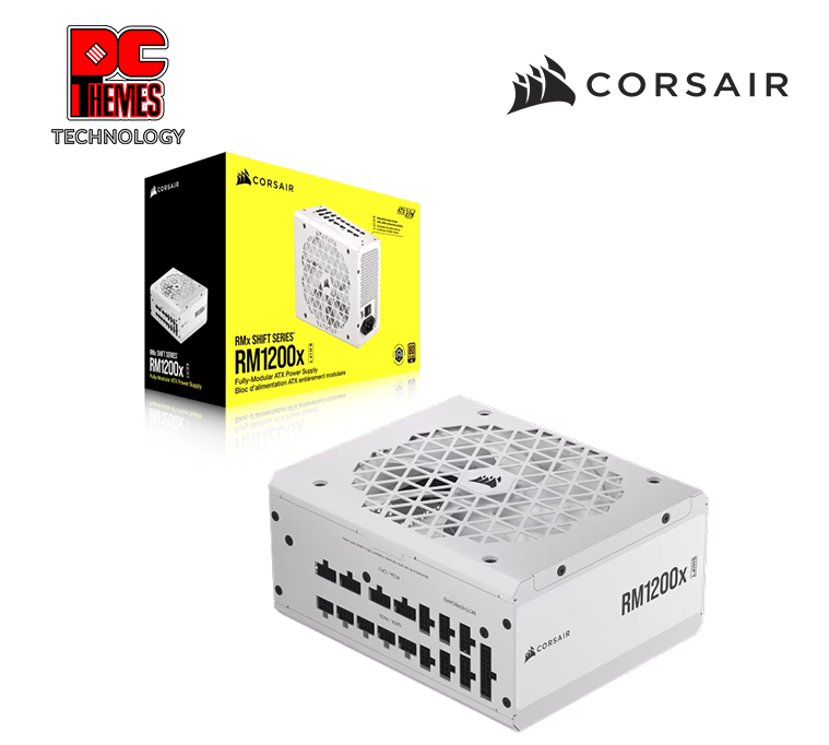 CORSAIR RM1200x SHIFT 80 PLUS Gold Fully Modular ATX Power Supply - White