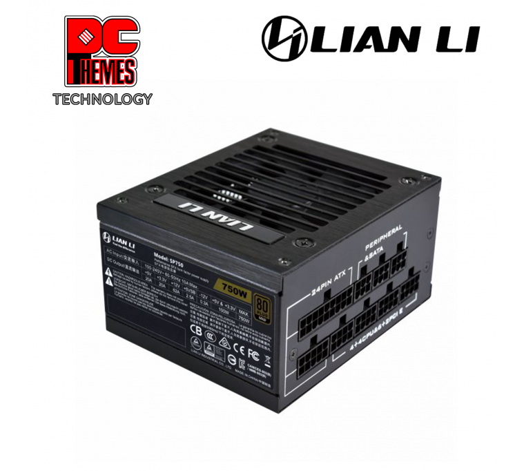 LIAN LI SP750 80+ Gold 750w SFX Power Supply (Black)