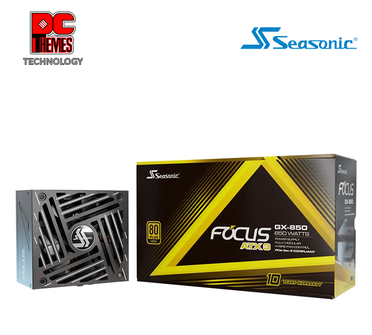 Seasonic Focus GX-850w V4 ATX3 80+ Gold Power Supply - Black