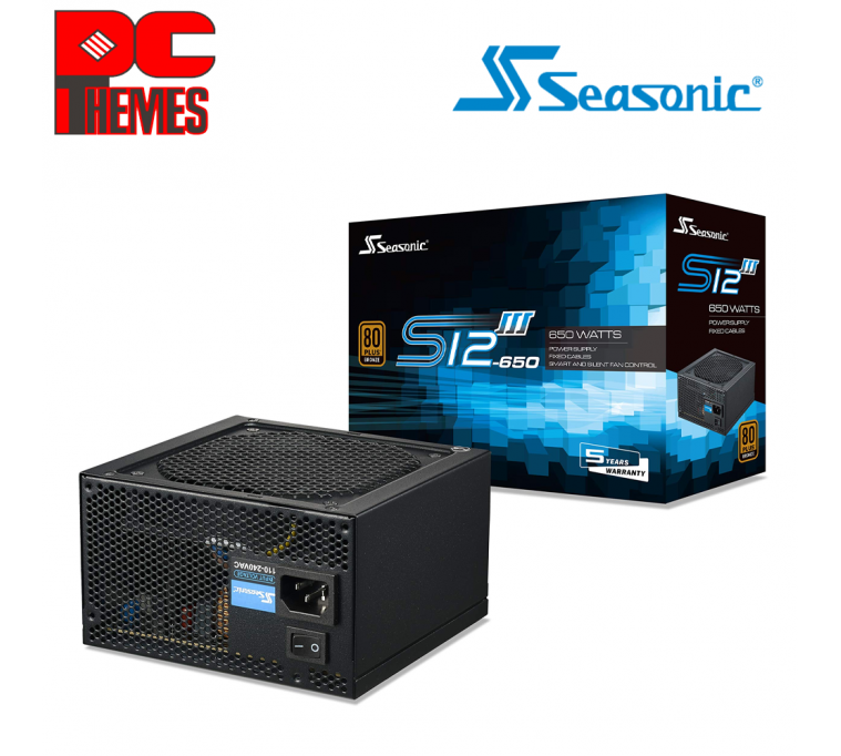 SEASONIC S12III-650W Non Modular 80+ Bronze Power Supply
