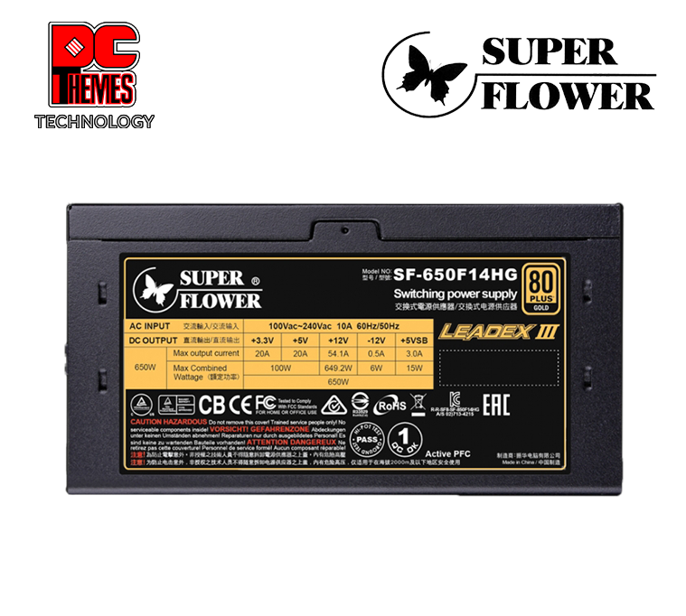 SUPER FLOWER LEADEX III 650w 80+ Gold Power Supply