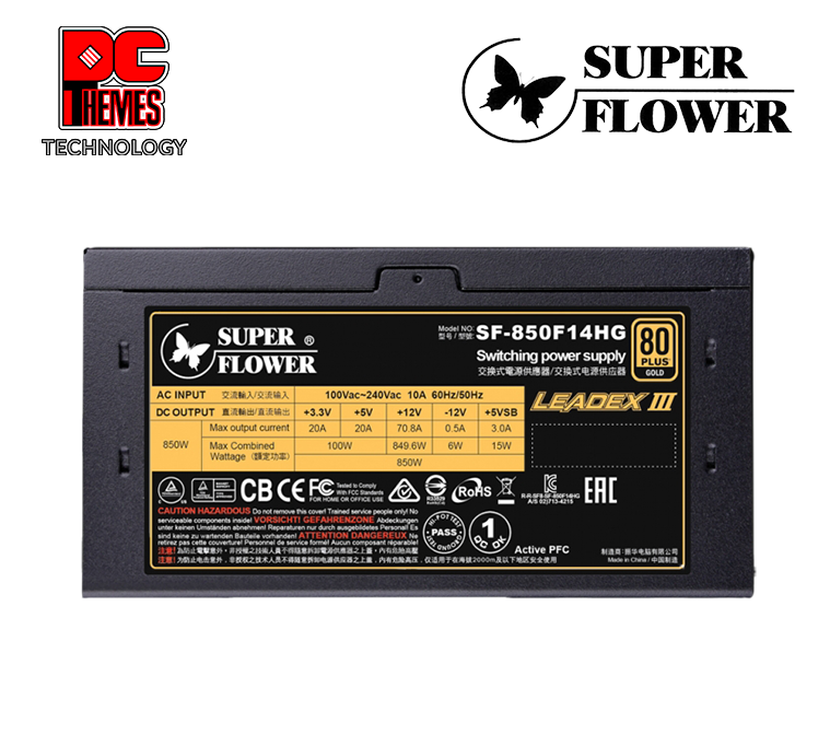 SUPER FLOWER LEADEX III 850w 80+ Gold Power Supply