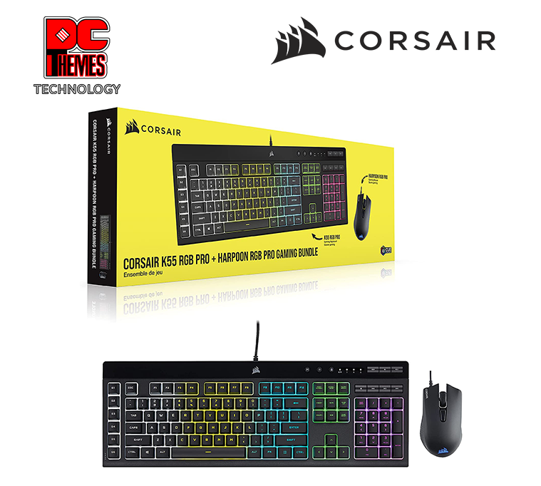 CORSAIR K55 RGB + Katar Pro Keyboard & Mouse COMBO