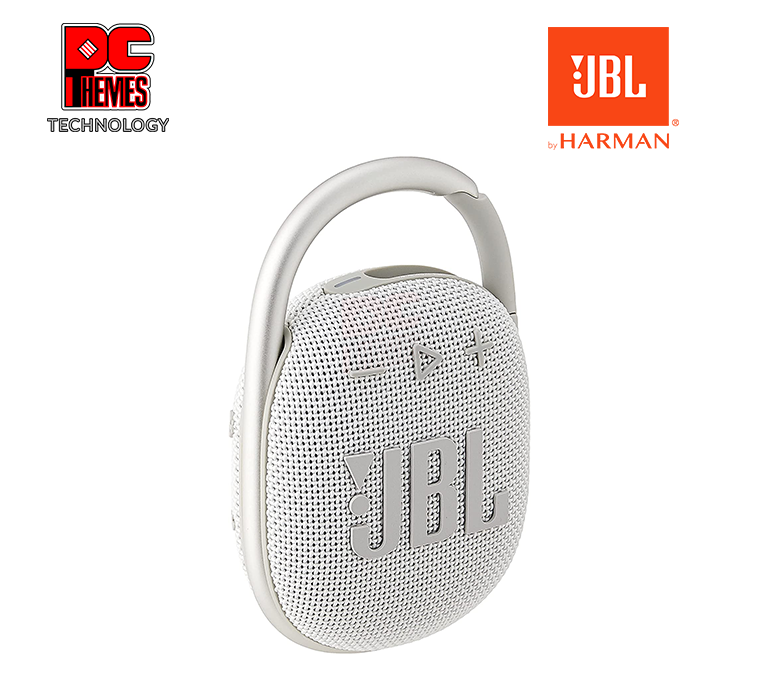 JBL Clip 4 Bluetooth Speaker (White)