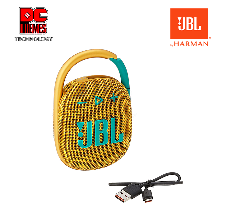 JBL Clip 4 Bluetooth Speaker (Yellow)