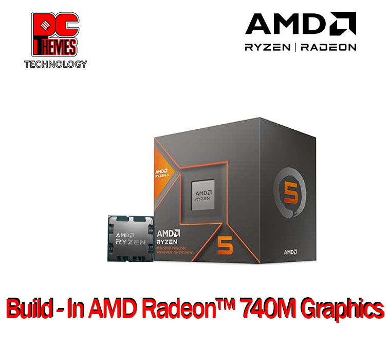 AMD Ryzen 5 8500G [ 6 Cores | 12 Threads | Max. Boost Clock Up to 5GHz ] with  AMD Radeon™ 740M Graphics AM5 Processor