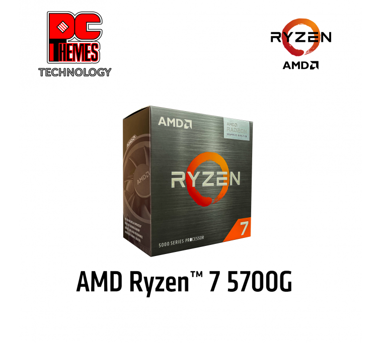 AMD Ryzen 7 5700G [ 8 Cores | 16 Threads | Max. Boost Clock Up to 4.6GHz ] with Radeon™ Graphics AM4 Processor