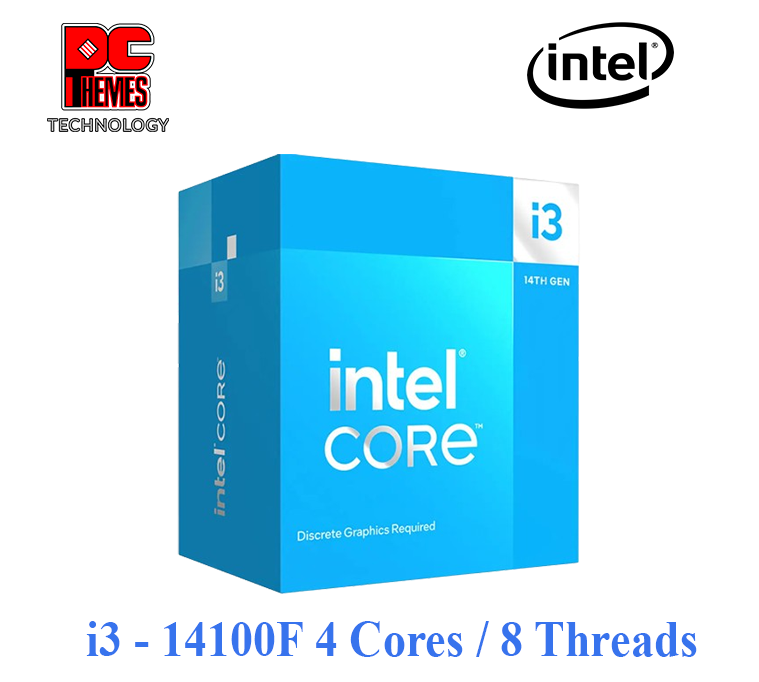 INTEL Core i3 14100F 4 Cores / 8 Threads 4.7GHz LGA1700 Processor