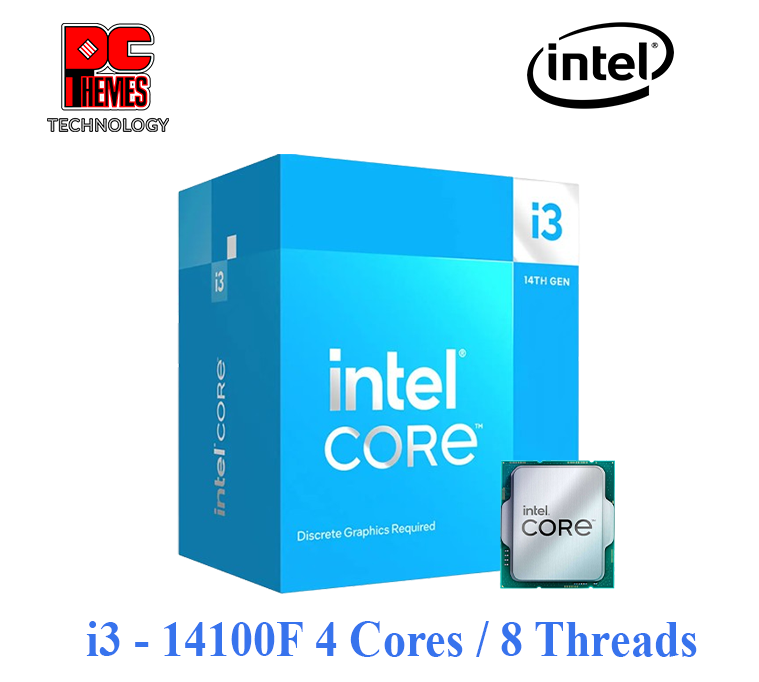 INTEL Core i3 14100F 4 Cores / 8 Threads 4.7GHz LGA1700 Processor
