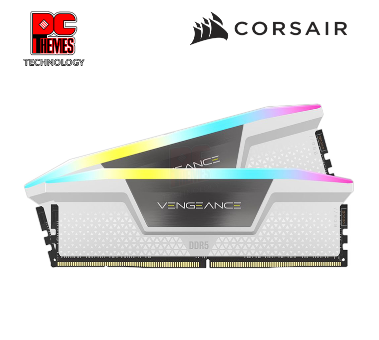 CORSAIR Vengeance RGB 6000MHz 32GB CL40 XMP DDR5 Desktop Memory - [White]