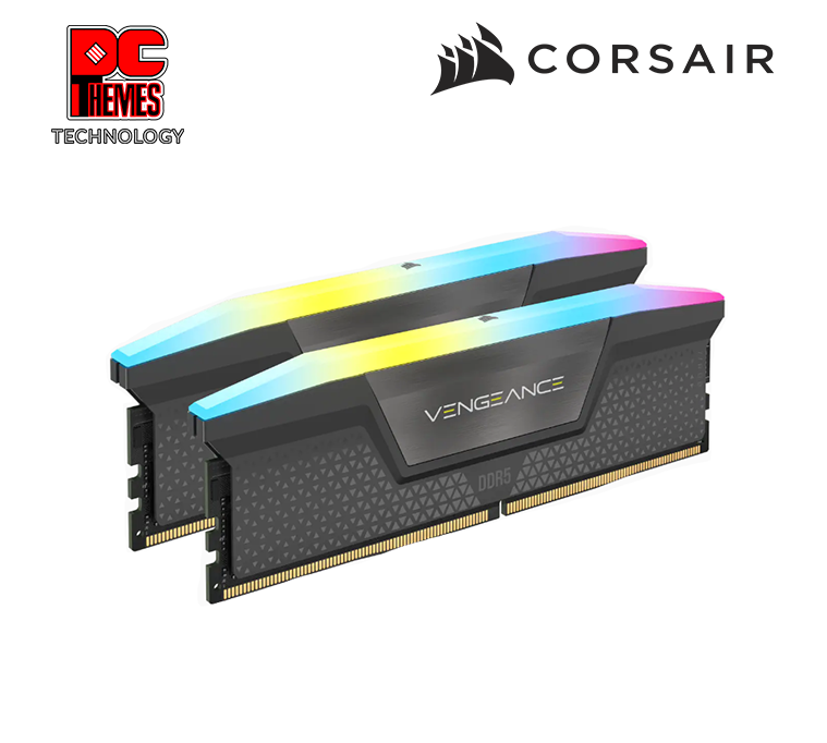 CORSAIR Vengeance RGB 5200MHz 32GB CL40 DDR5 EXPO Desktop Memory - [Black]