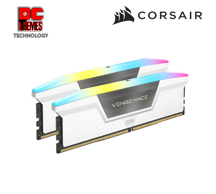 CORSAIR Vengeance RGB 5200MHz 32GB CL40 DDR5 XMP Desktop Memory - [White]