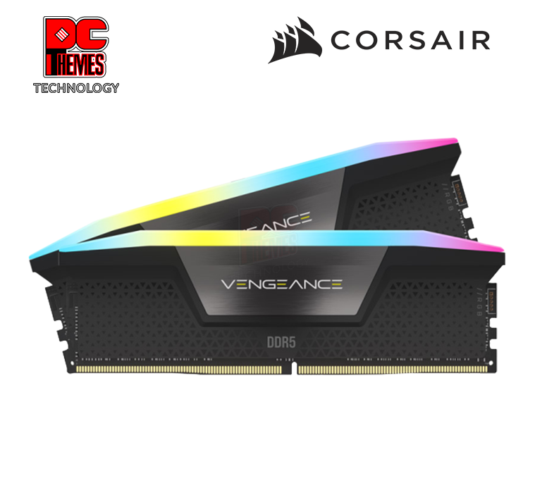 CORSAIR Vengeance RGB 5600MHz 32GB CL36 DDR5 EXPO Desktop Memory - [Black]