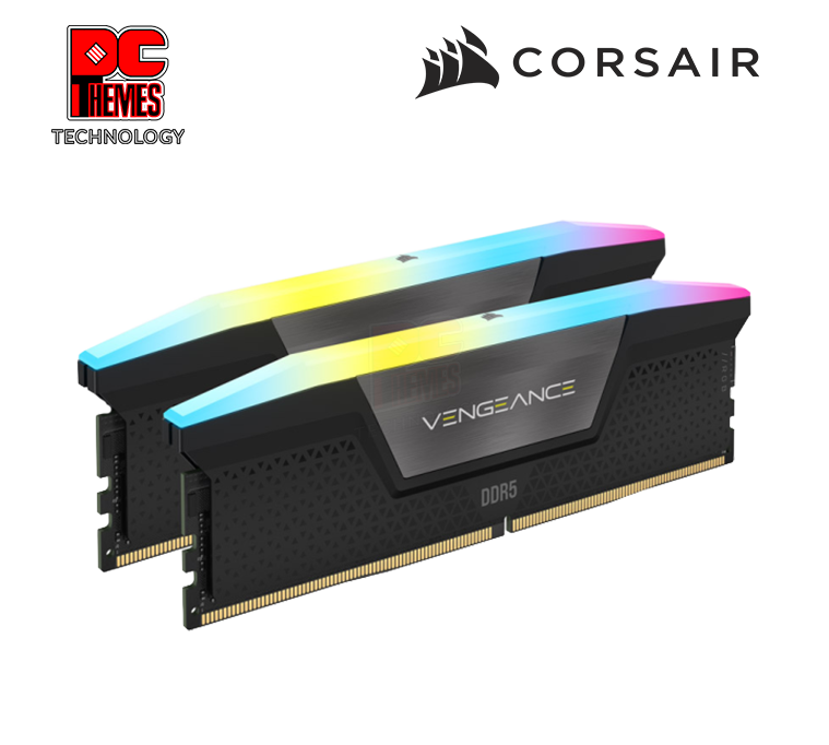 CORSAIR Vengeance RGB 5600MHz 32GB CL36 DDR5 EXPO Desktop Memory - [Black]