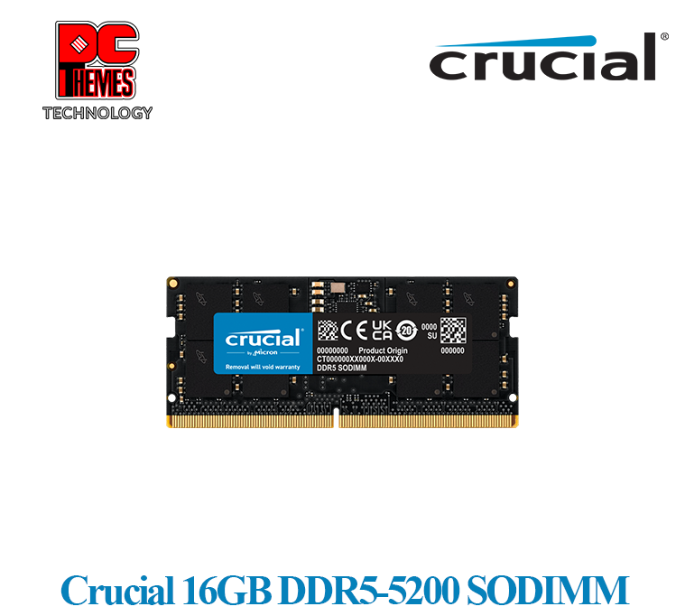 CRUCIAL 5200MHZ 16GB DRR5 Notebook Memory