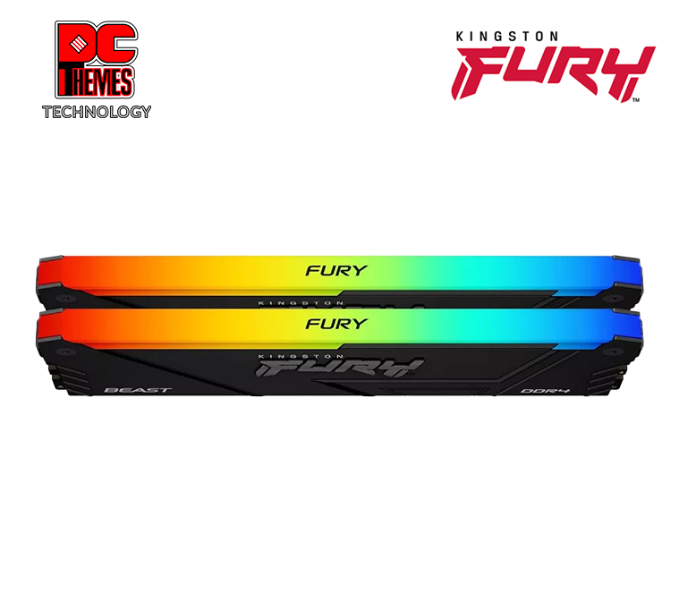 Kingston FURY Beast RGB 32GB (2x16GB) DDR4 3600MHz CL18 Memory RAM - KF436C18BB2AK2-32