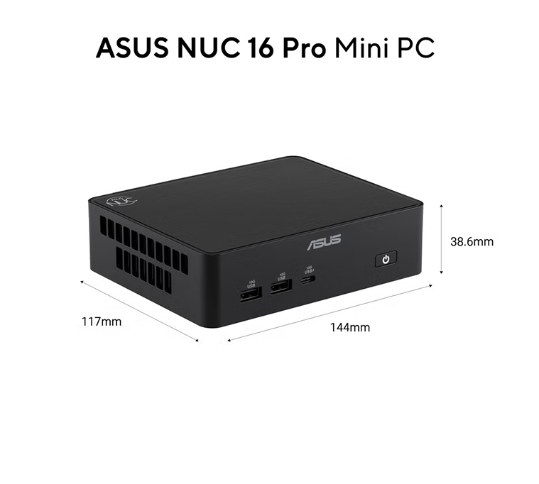 ASUS NUC 16 PRO Intel Ultra 5 325 16GB RAM + 512GB SSD Win 11 Pro Mini PC
