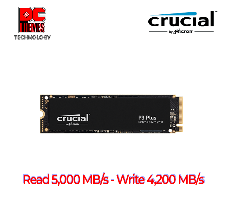 CRUCIAL P3 Plus 2TB PCIe M.2 2280 NVMe Solid State Drive - R5000/W4200