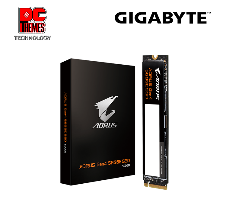 GIGABYTE AORUS 5000E SSD 500GB Gen4 M.2 Solid State Drive - R5000/W3800