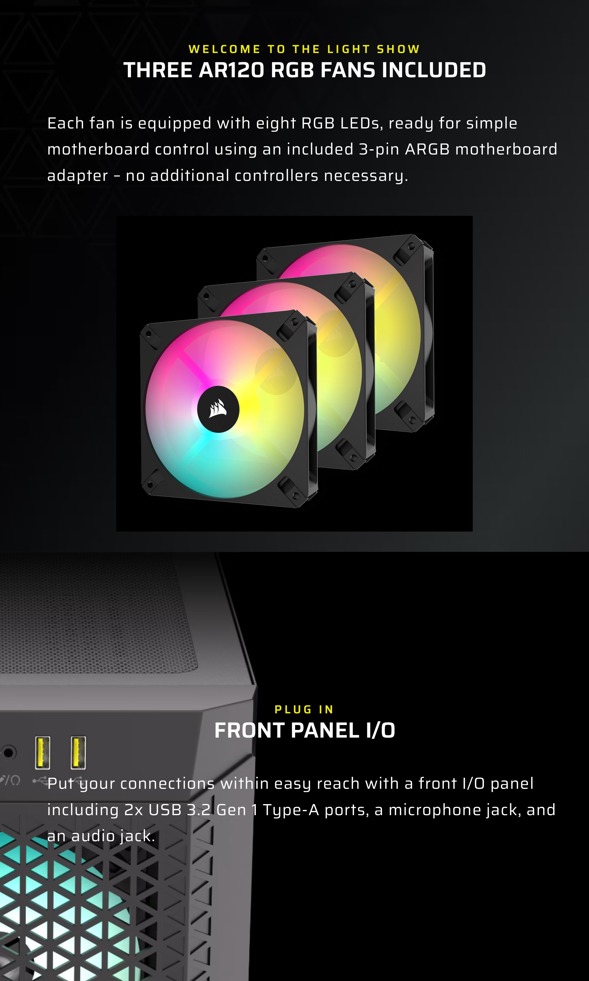 CORSAIR 480T RGB Airflow Tempered Glass Mid-Tower Casing - Black